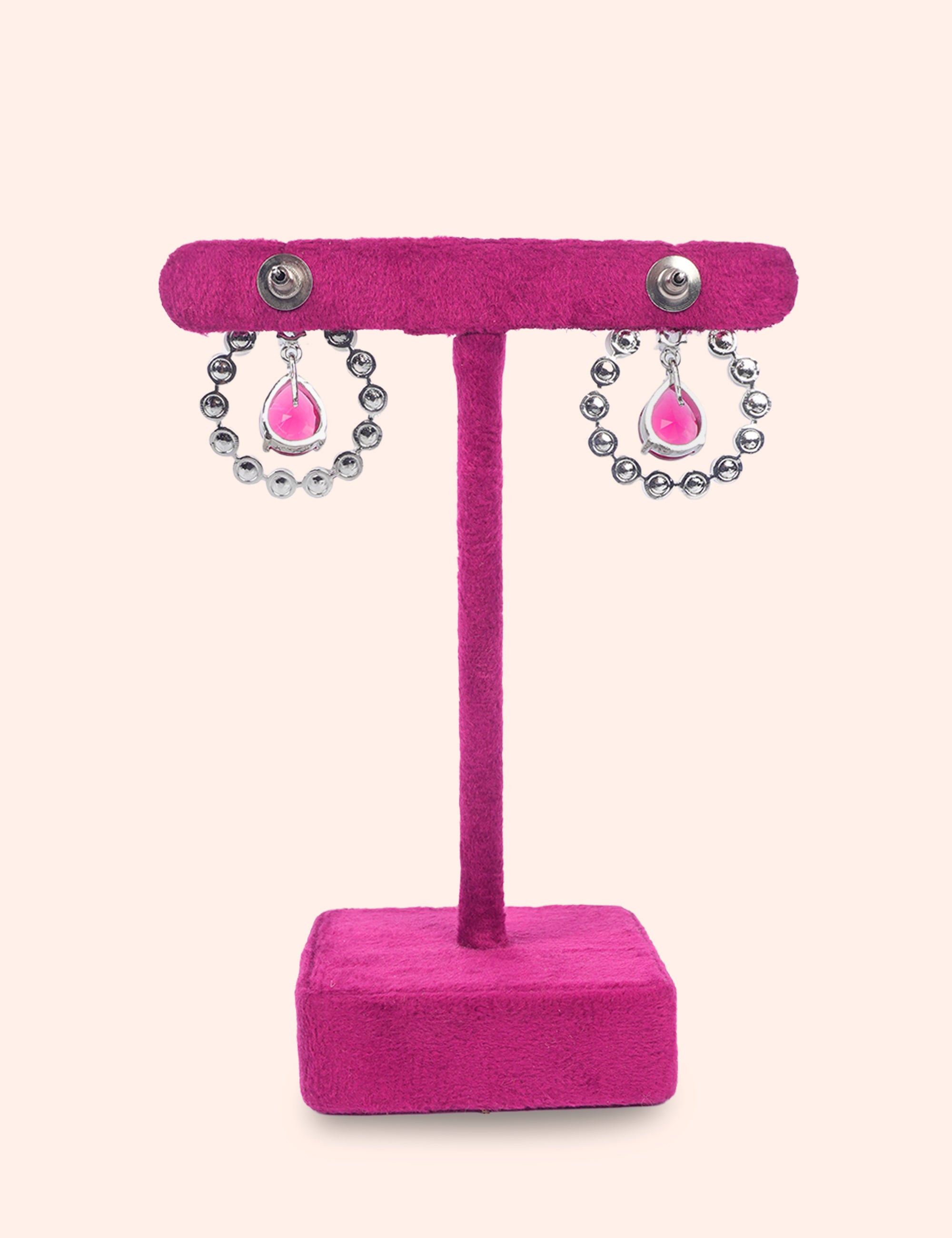 Pearl Circle Ruby Drops