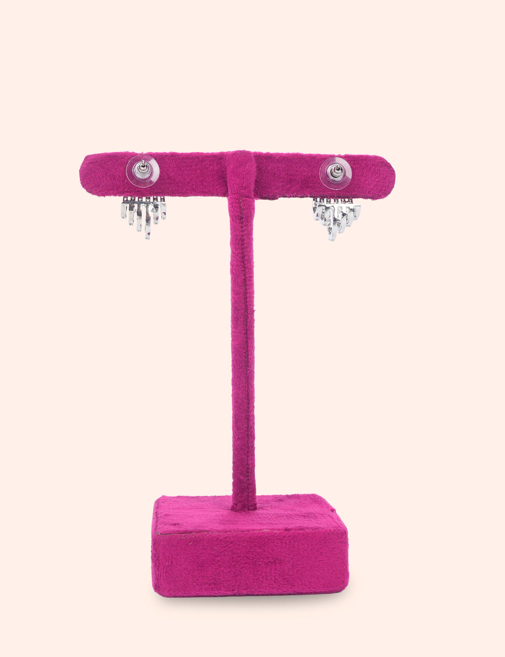 Silver Fringe Drop Earrings