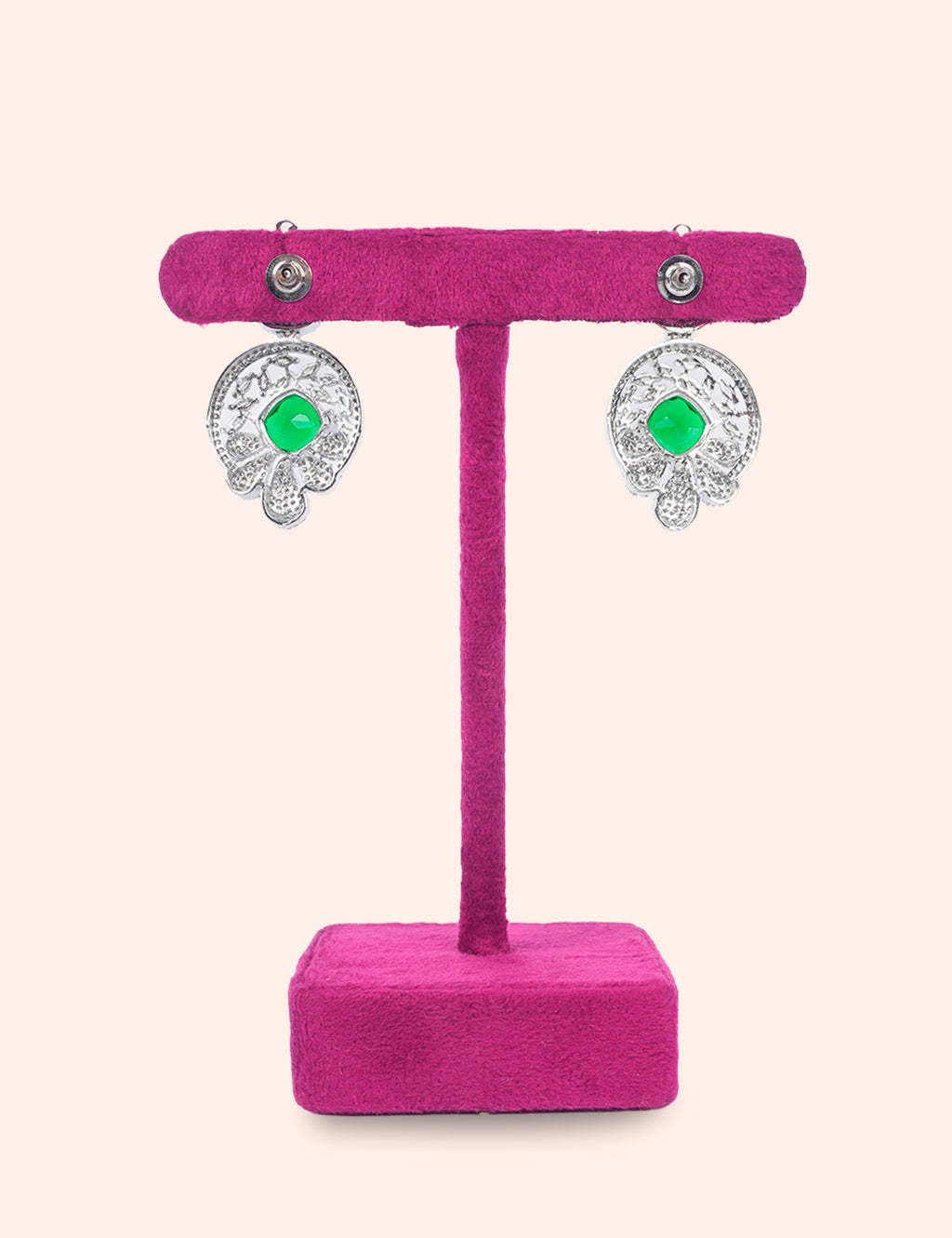Green Crystal Circle Drops