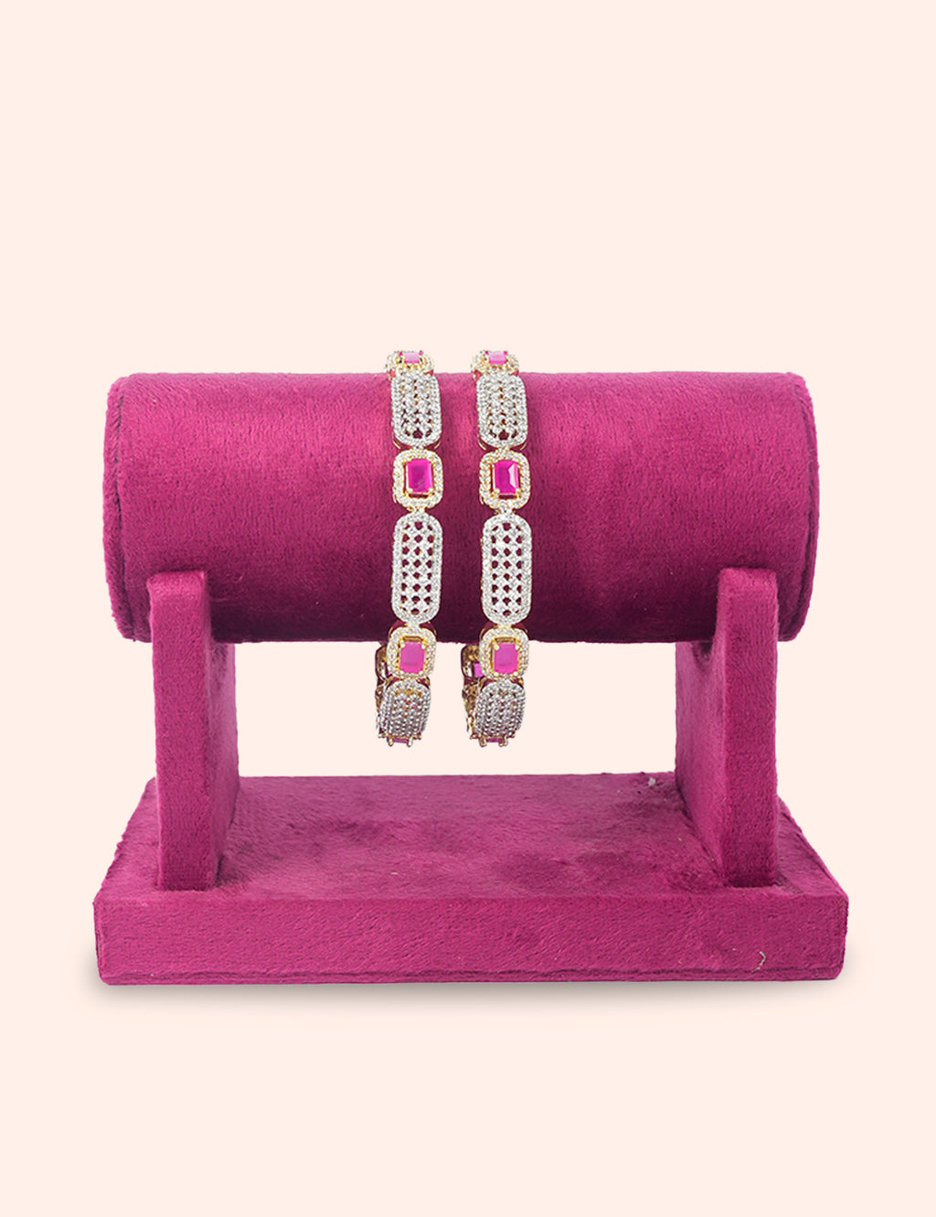 Premium Pink Stone Bangles