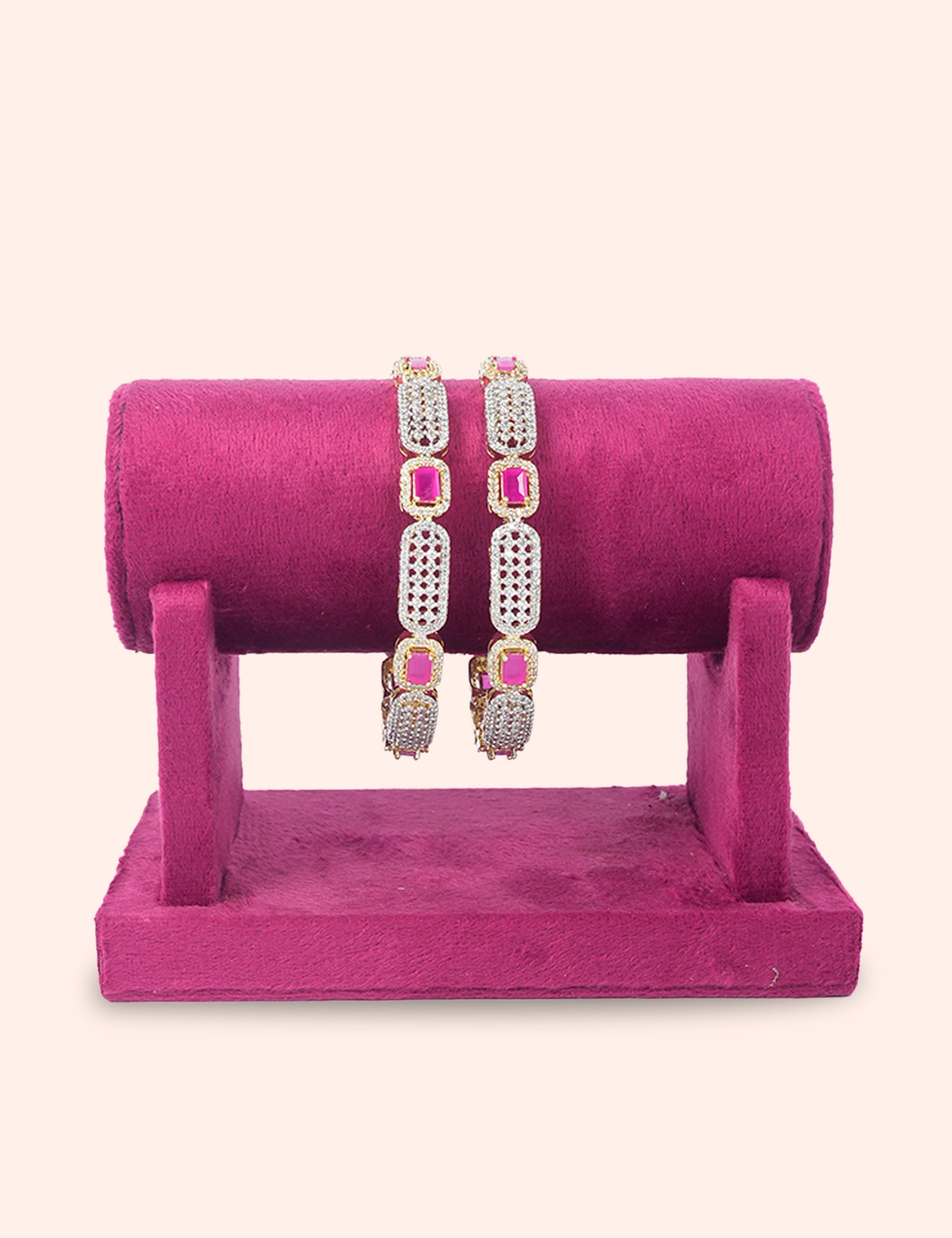 Premium Pink Stone Bangles