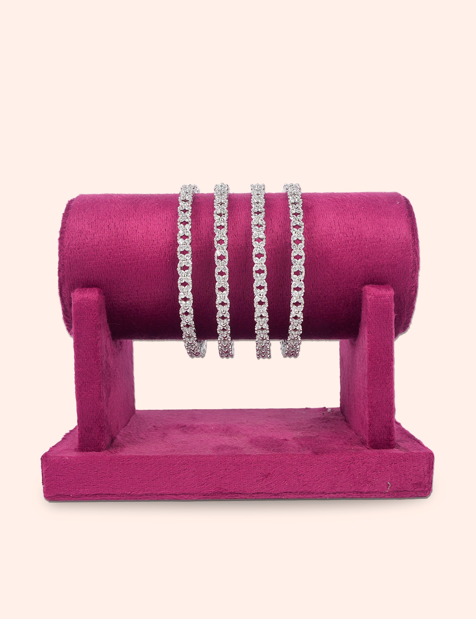 Floral Sparkle Bangle Set