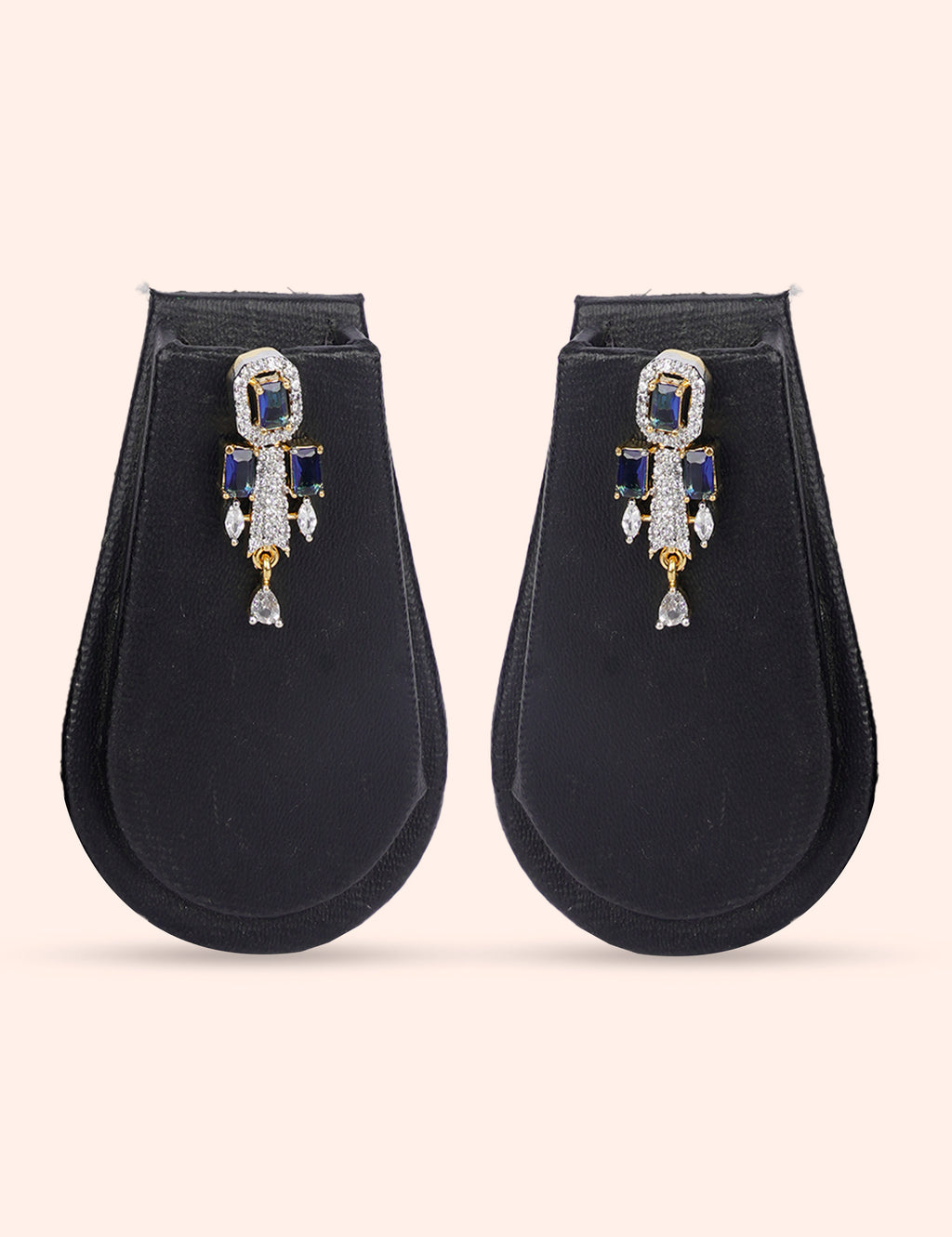 Elegant Blue Drop & Zirconia Diamond Statement Set by N Dazzles Designs
