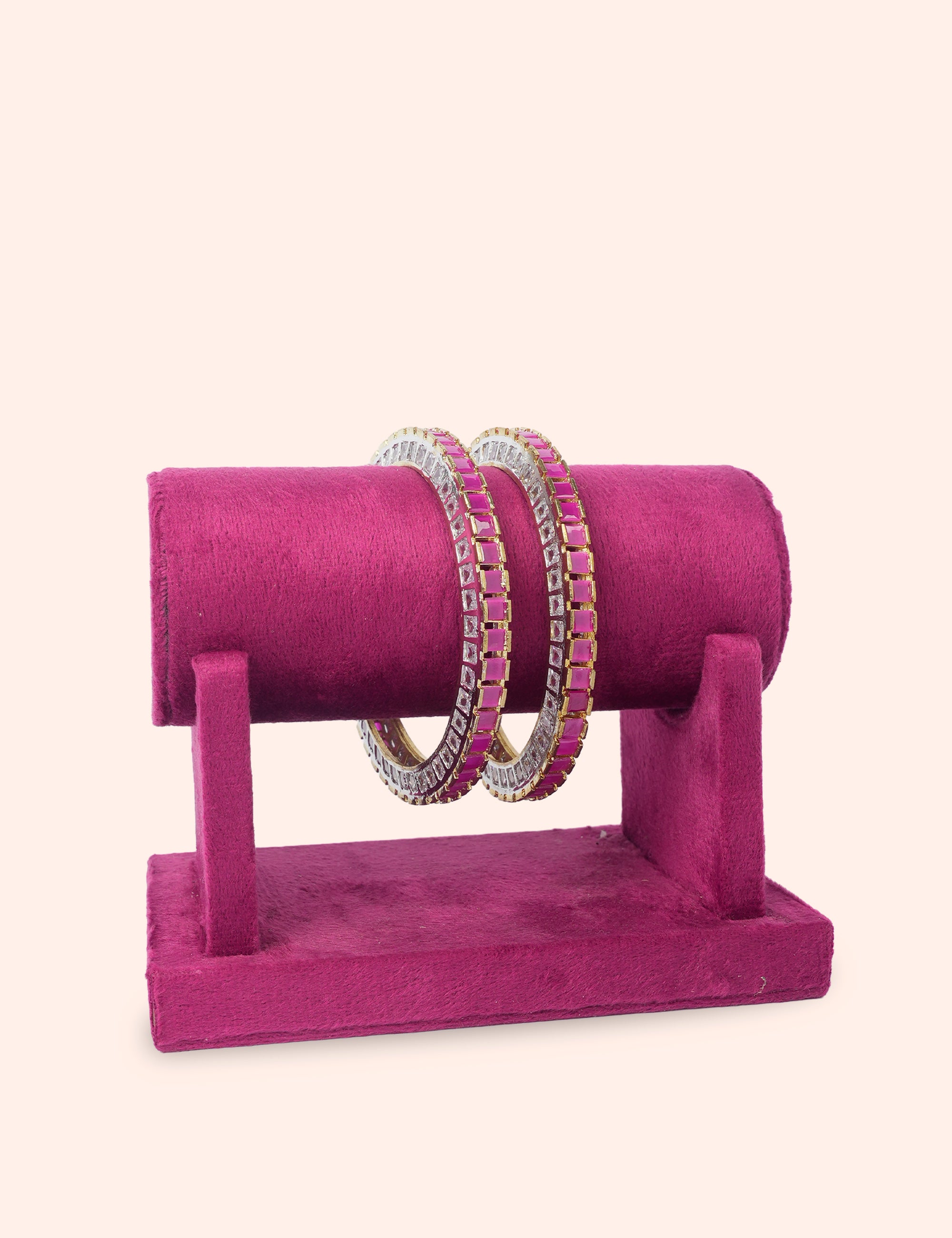 Royal Pink Sparkle Bangles