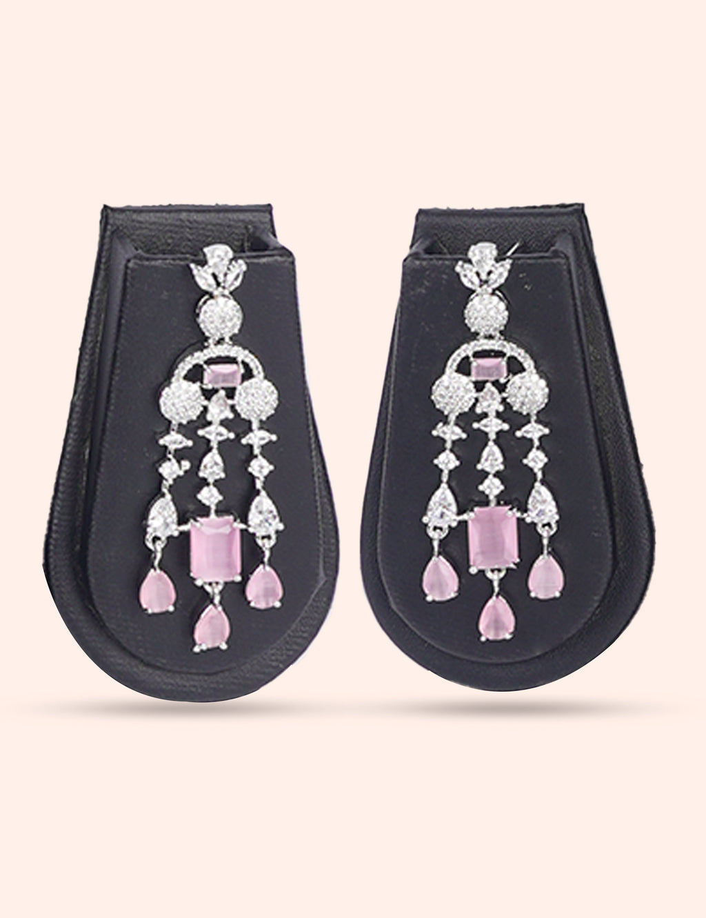 Royal Rosé & Zirconia Diamond Statement Set by N Dazzles Designs