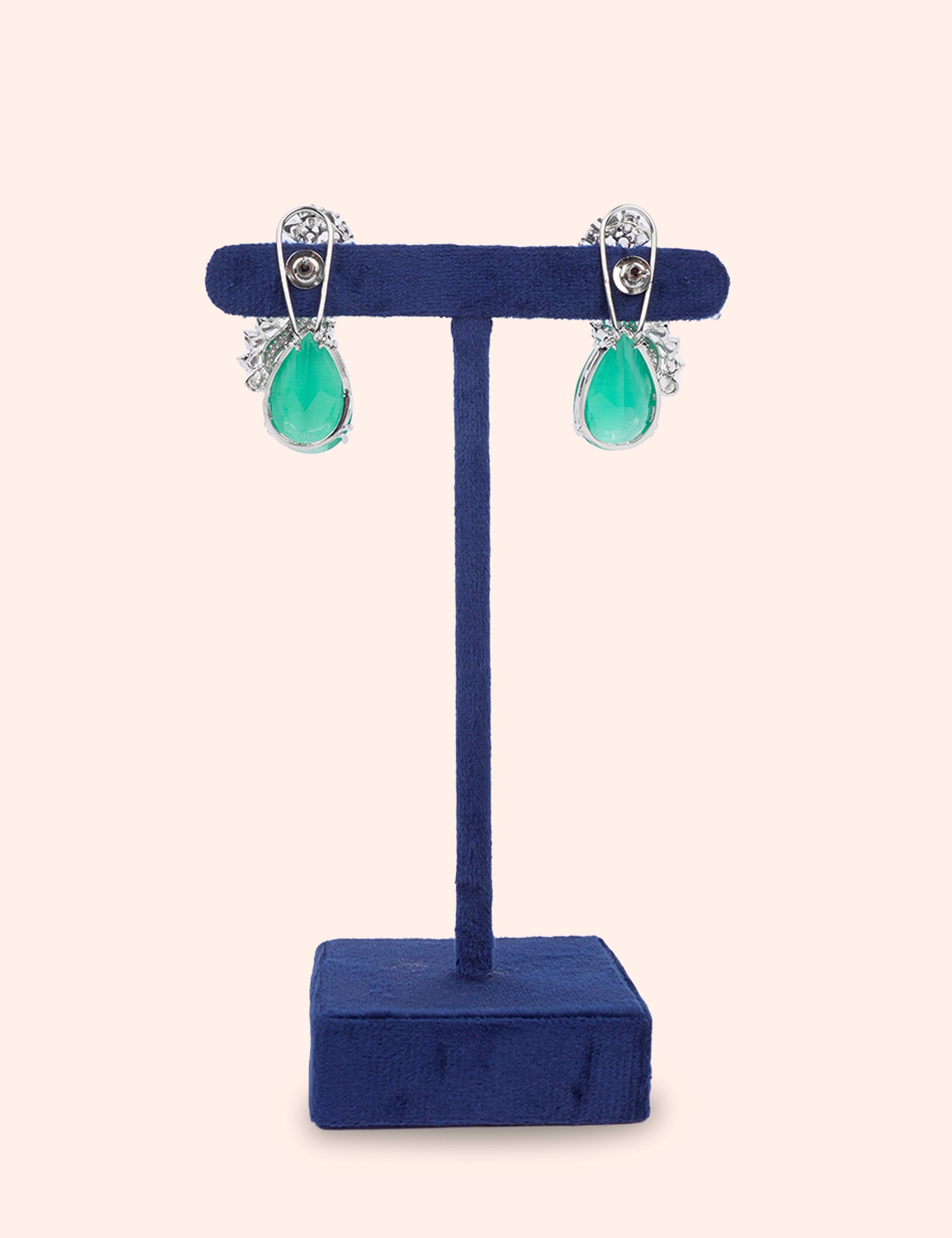 Emerald Drop Spark Earrings