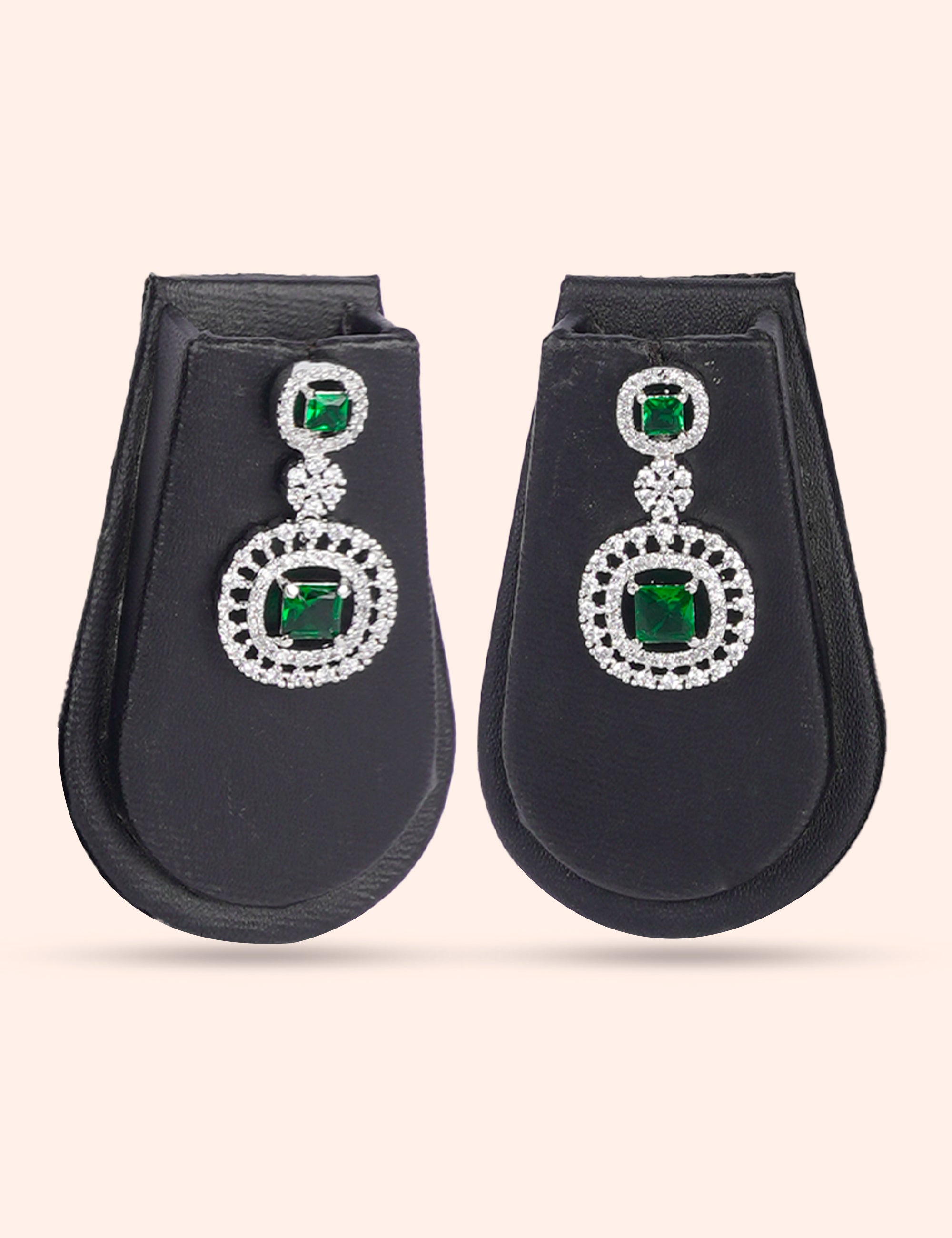 Celtic Emerald Set & Zirconia Diamond Statement Set by N Dazzles Designs