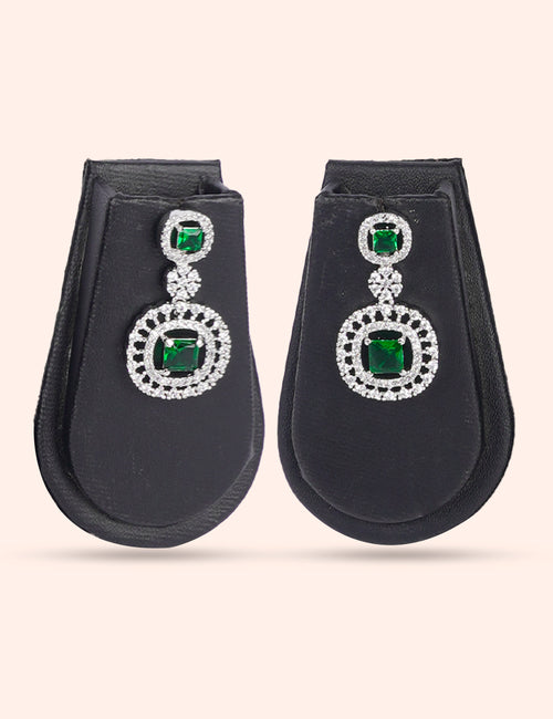 Celtic Emerald Set & Zirconia Diamond Statement Set by N Dazzles Designs