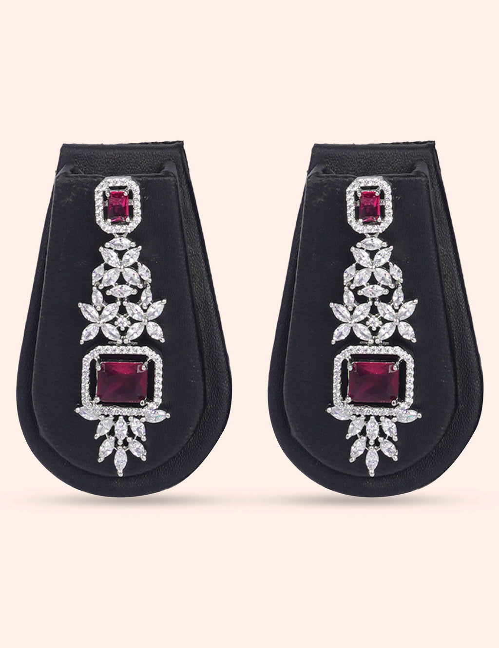 Royal Ruby Choker Set  & Zirconia Diamond Statement Set by N Dazzles Designs