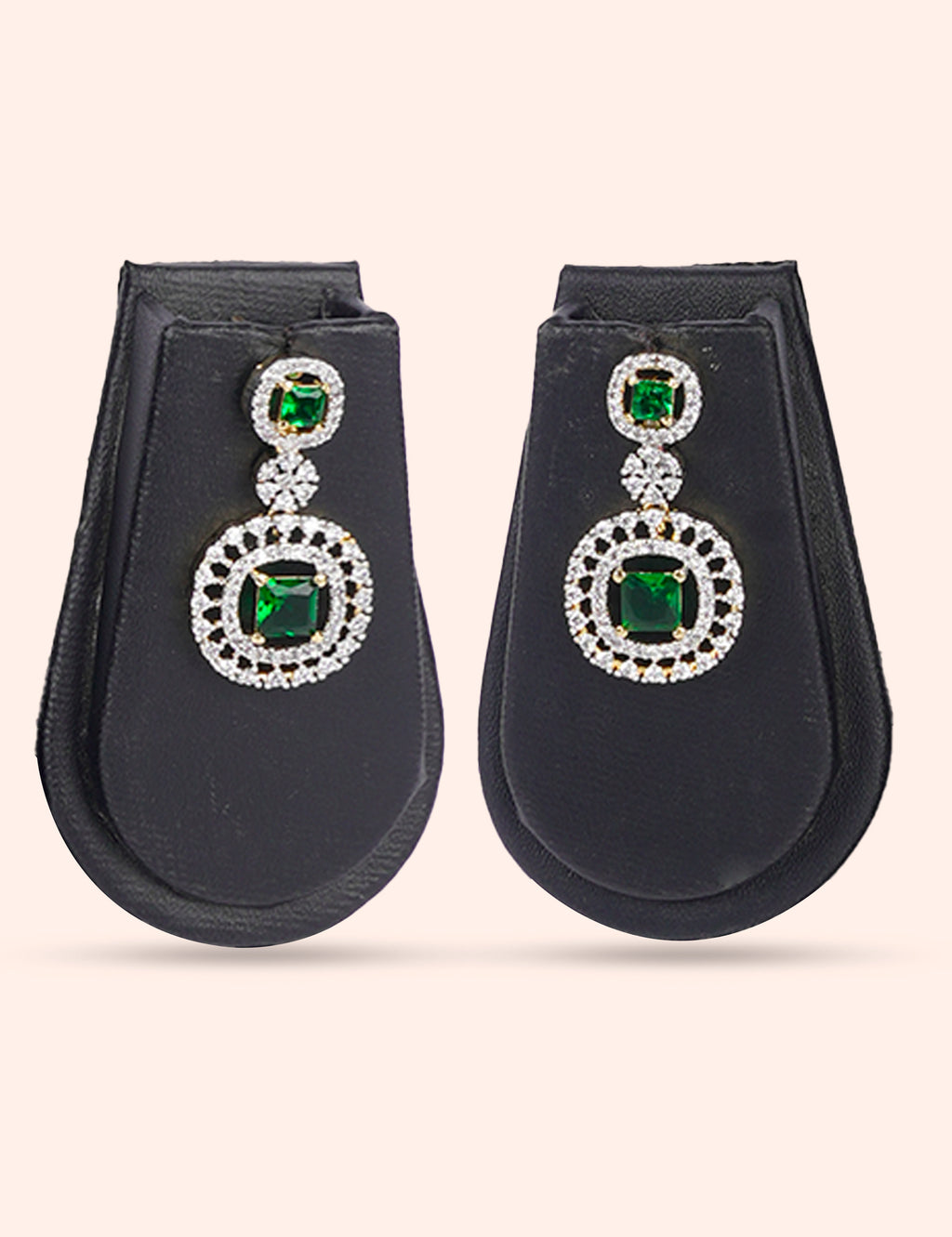 The Veridian Round & Zirconia Diamond Statement Set by N Dazzles Designs