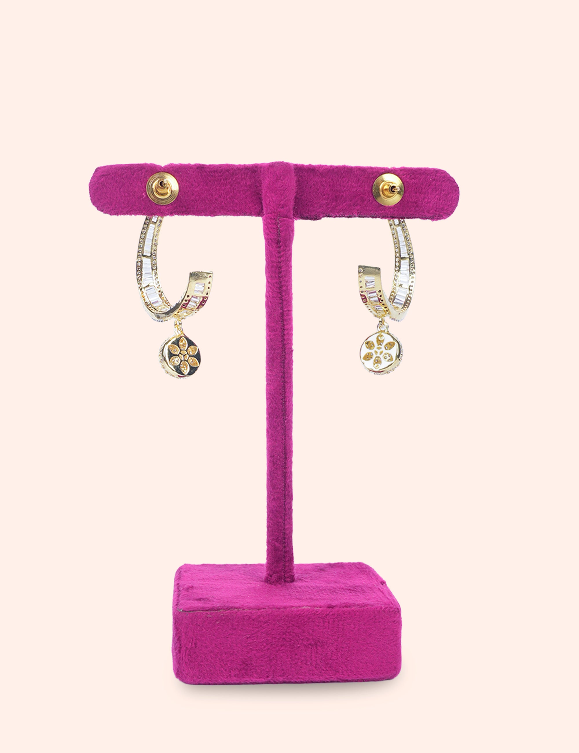 Shine Ball Hoop Earrings