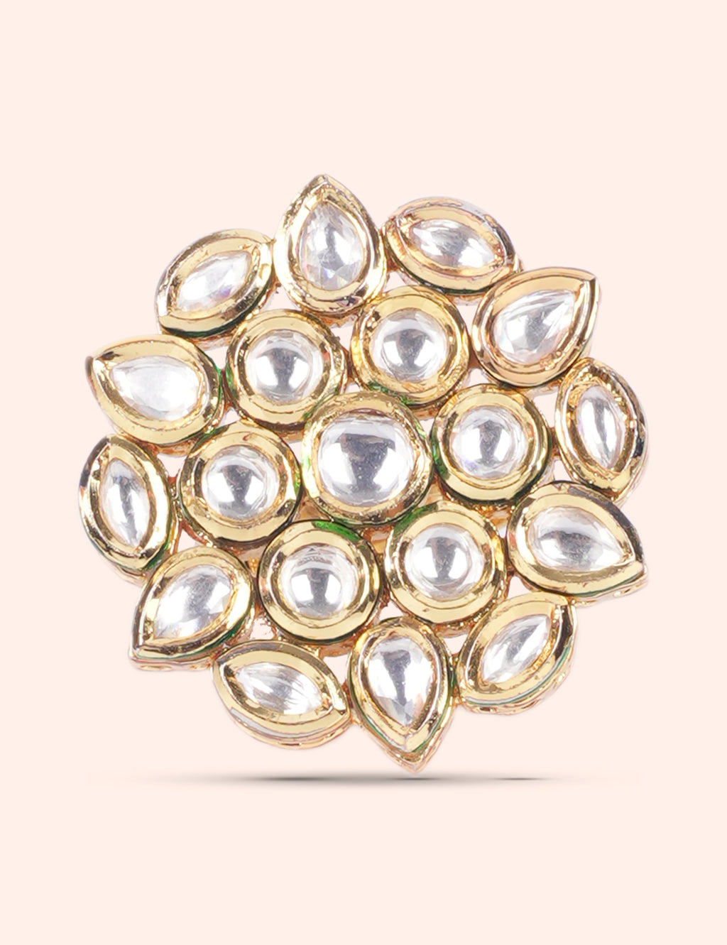 Classic Kundan Cluster Ring