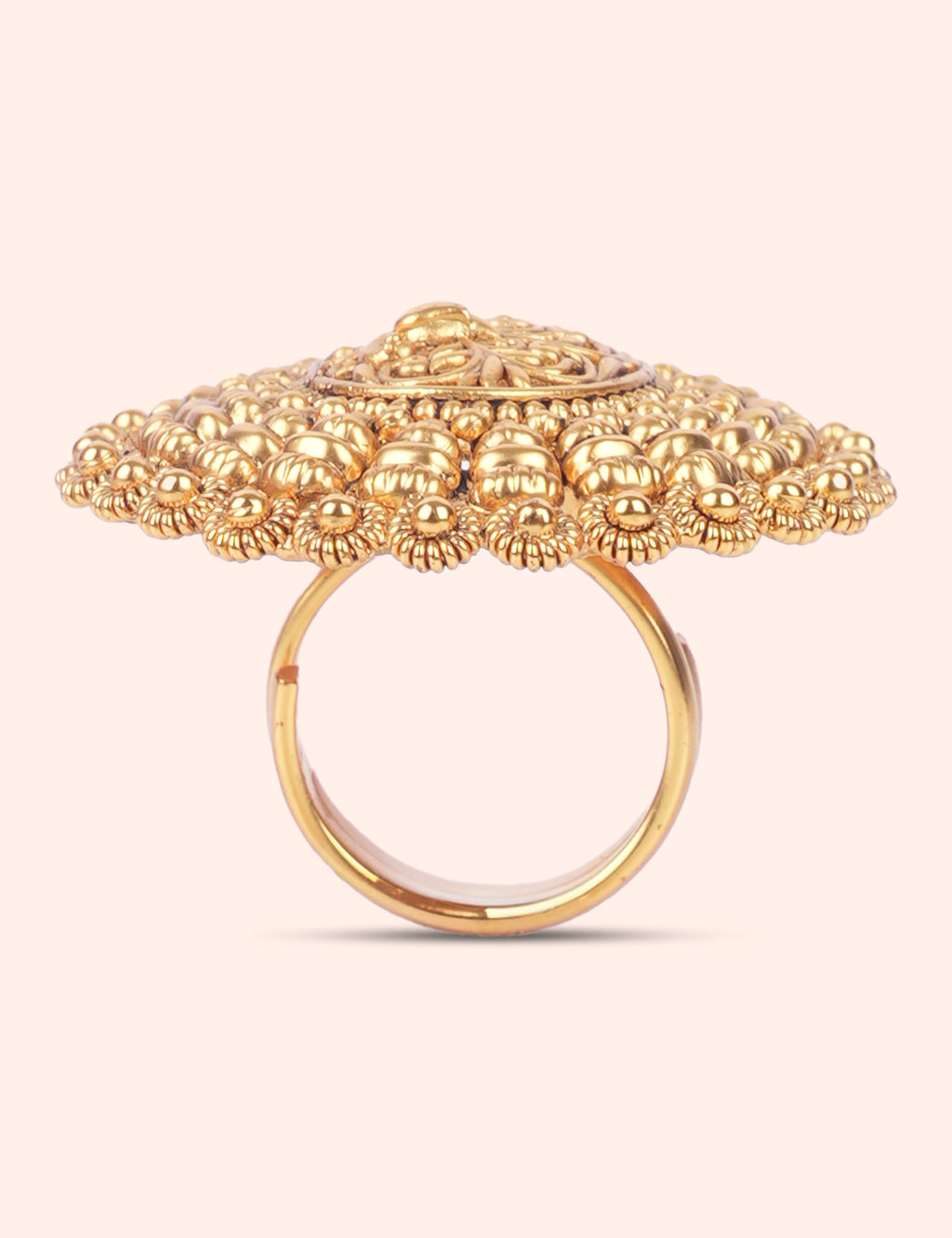 Rajwadi Gold Statement Ring