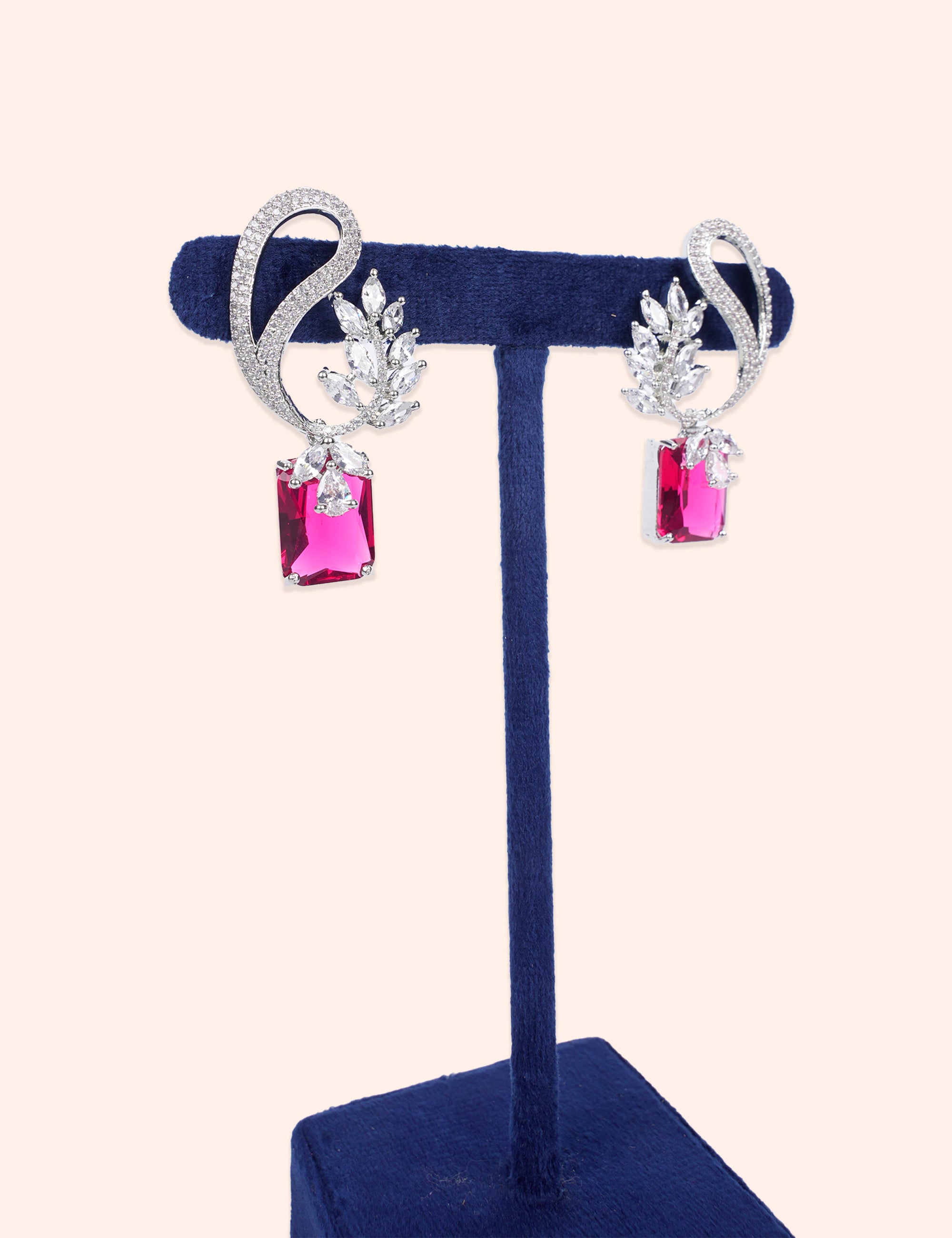 Royal Pink Shine Earrings