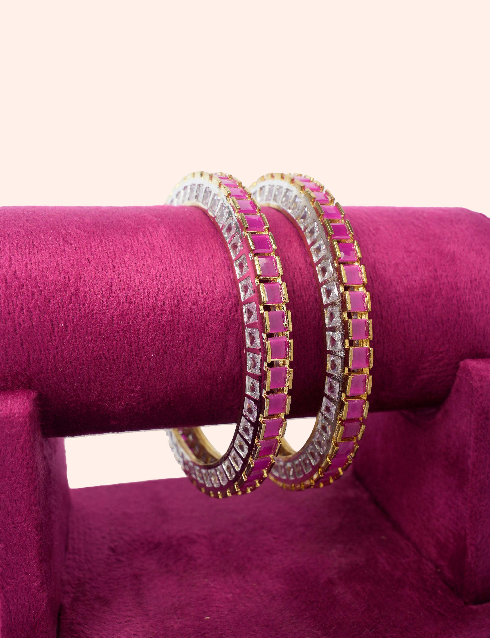 Royal Pink Sparkle Bangles