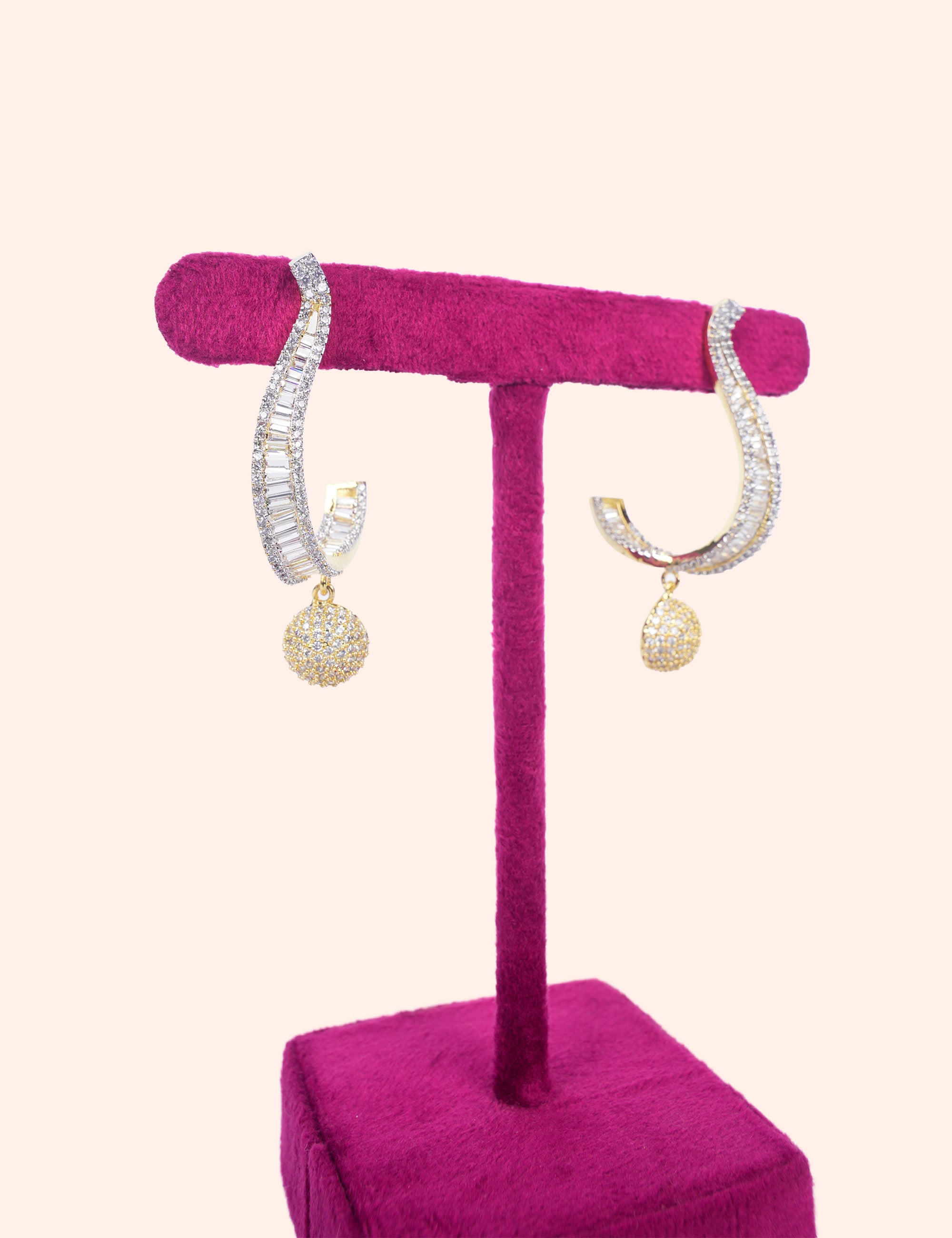 Shine Ball Hoop Earrings