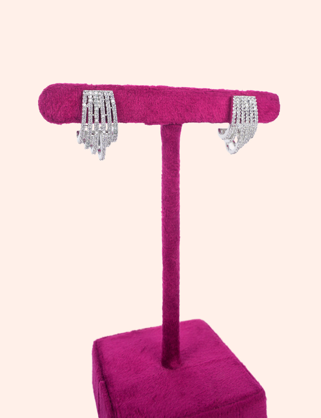 Silver Fringe Drop Earrings
