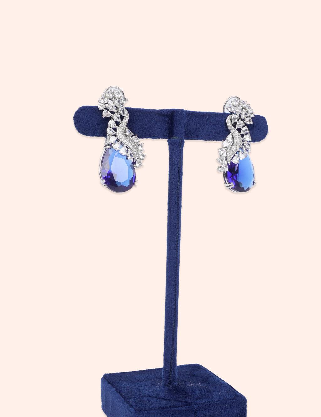 Regal Sapphire Drop Earrings