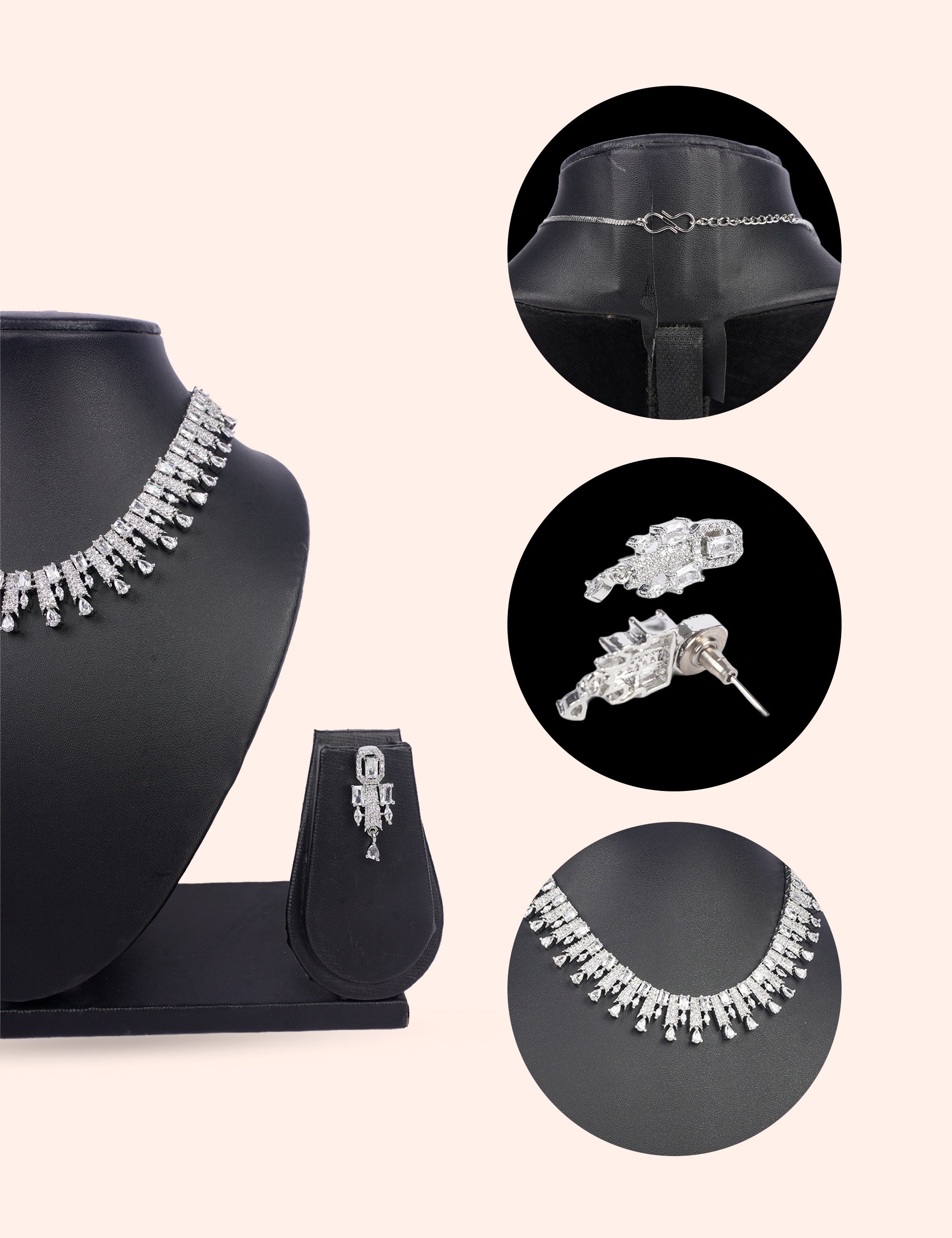 Moonfall Set & Zirconia Diamond Statement Set by N Dazzles Designs
