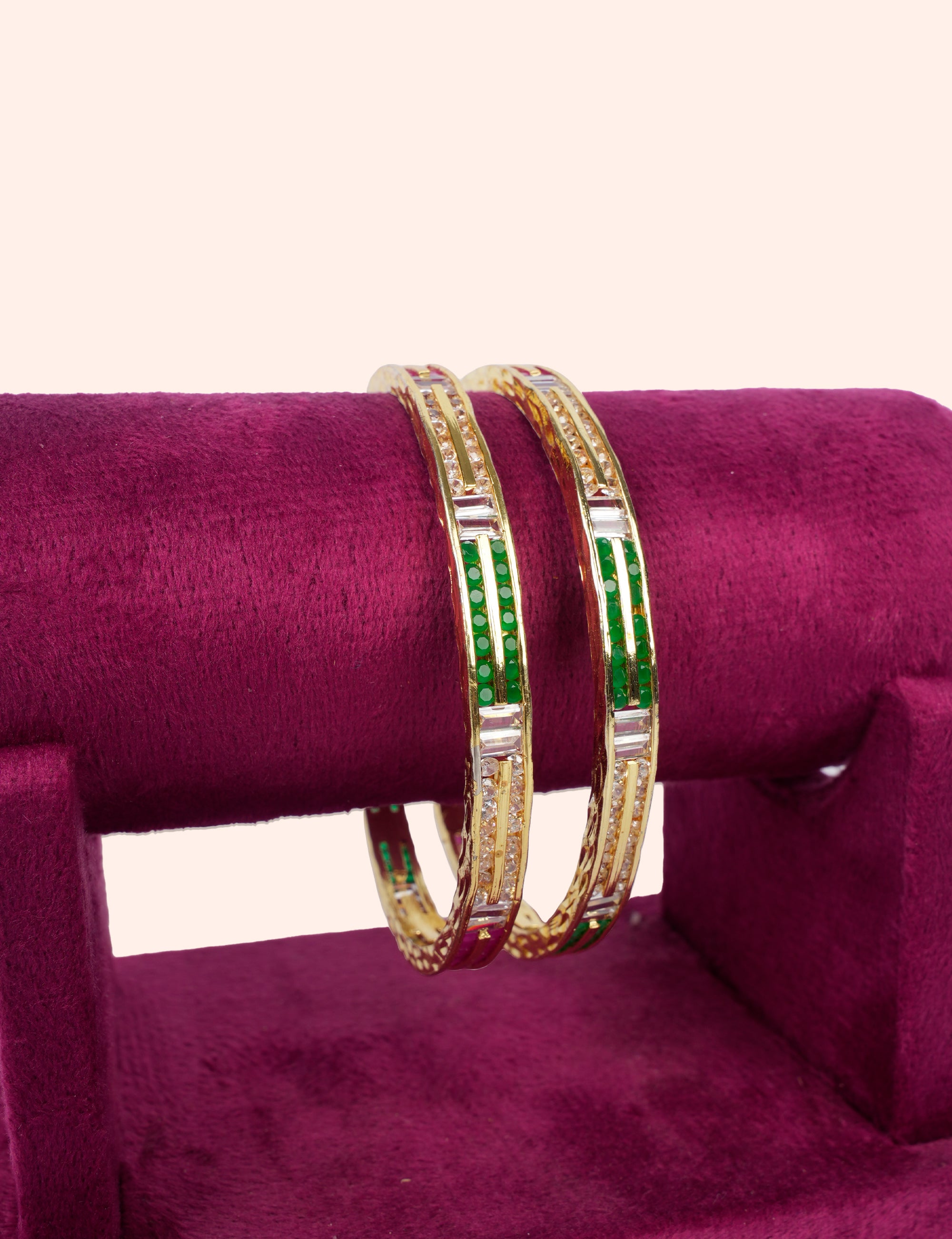Green Shine Royal Bangles