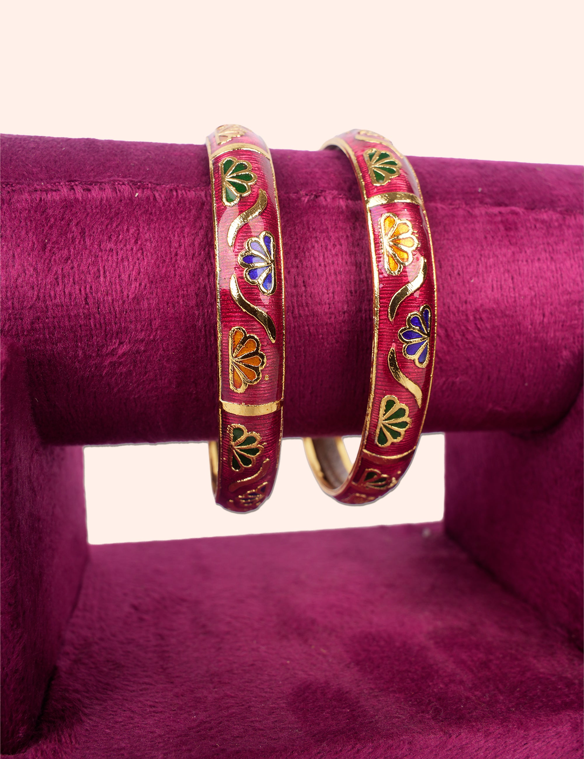 Premium Pink Stone Bangles