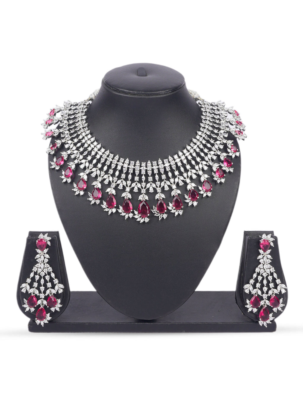 Rose Lattice Queen & Zirconia Diamond Statement Set by N Dazzles Designs