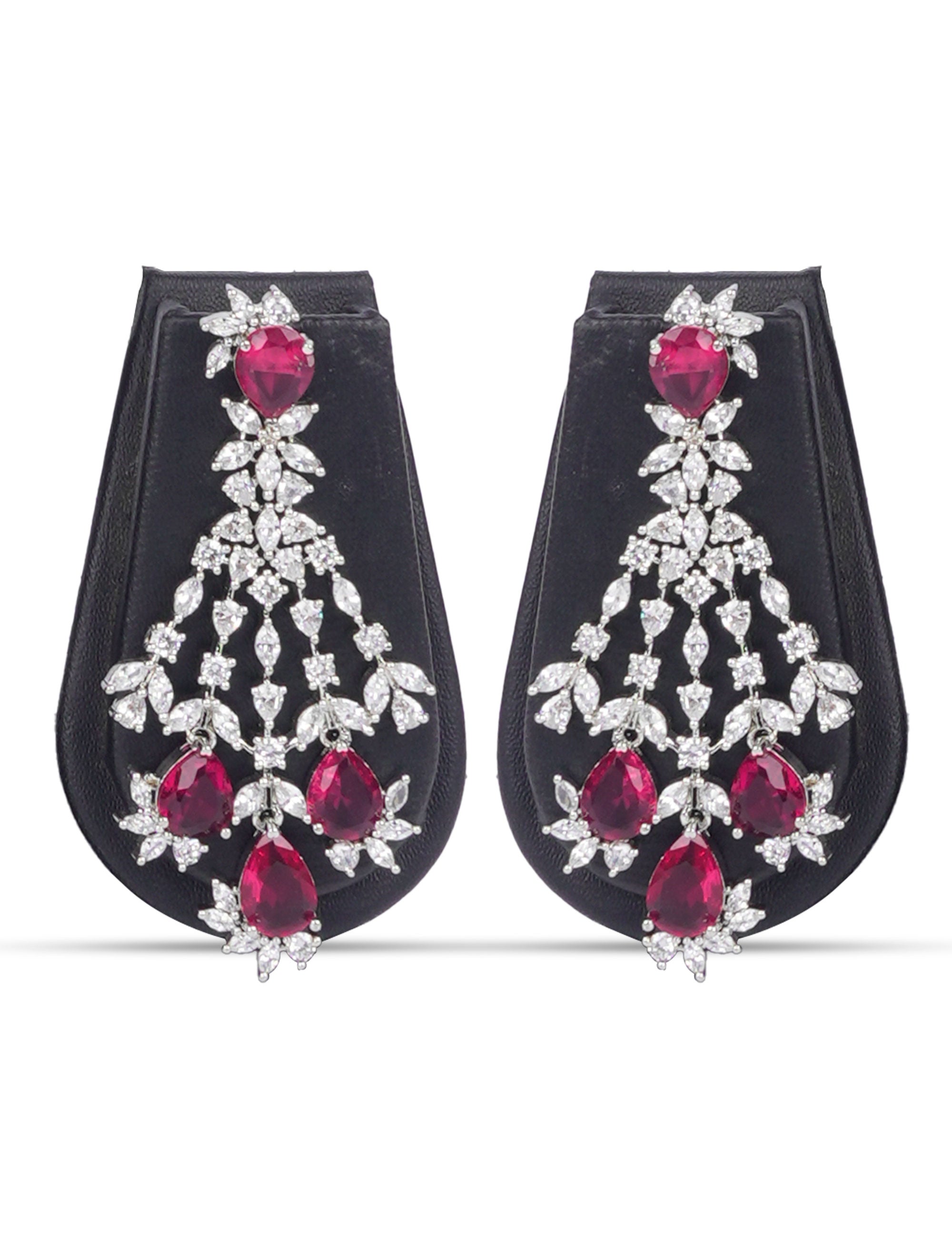 Rose Lattice Queen & Zirconia Diamond Statement Set by N Dazzles Designs