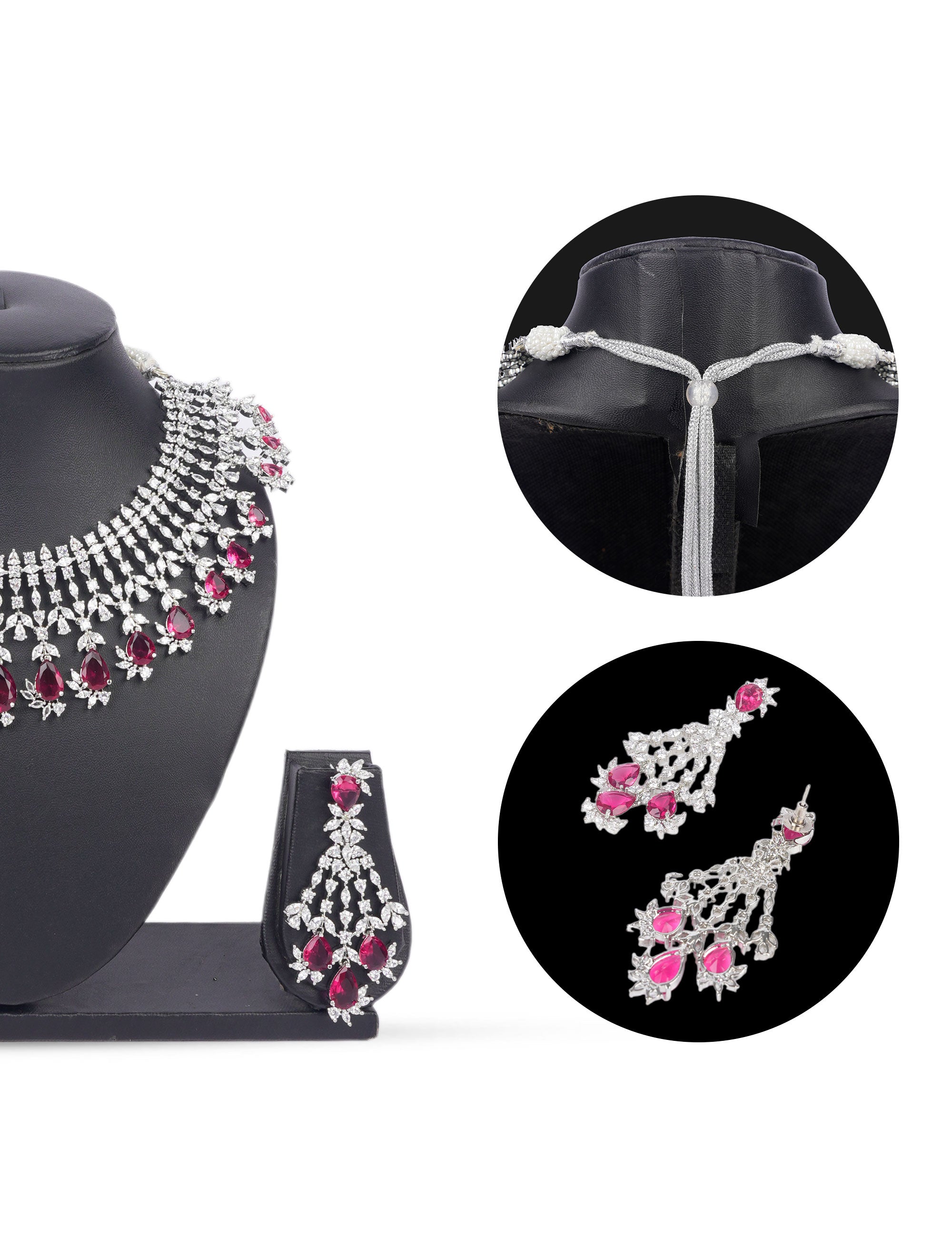 Rose Lattice Queen & Zirconia Diamond Statement Set by N Dazzles Designs