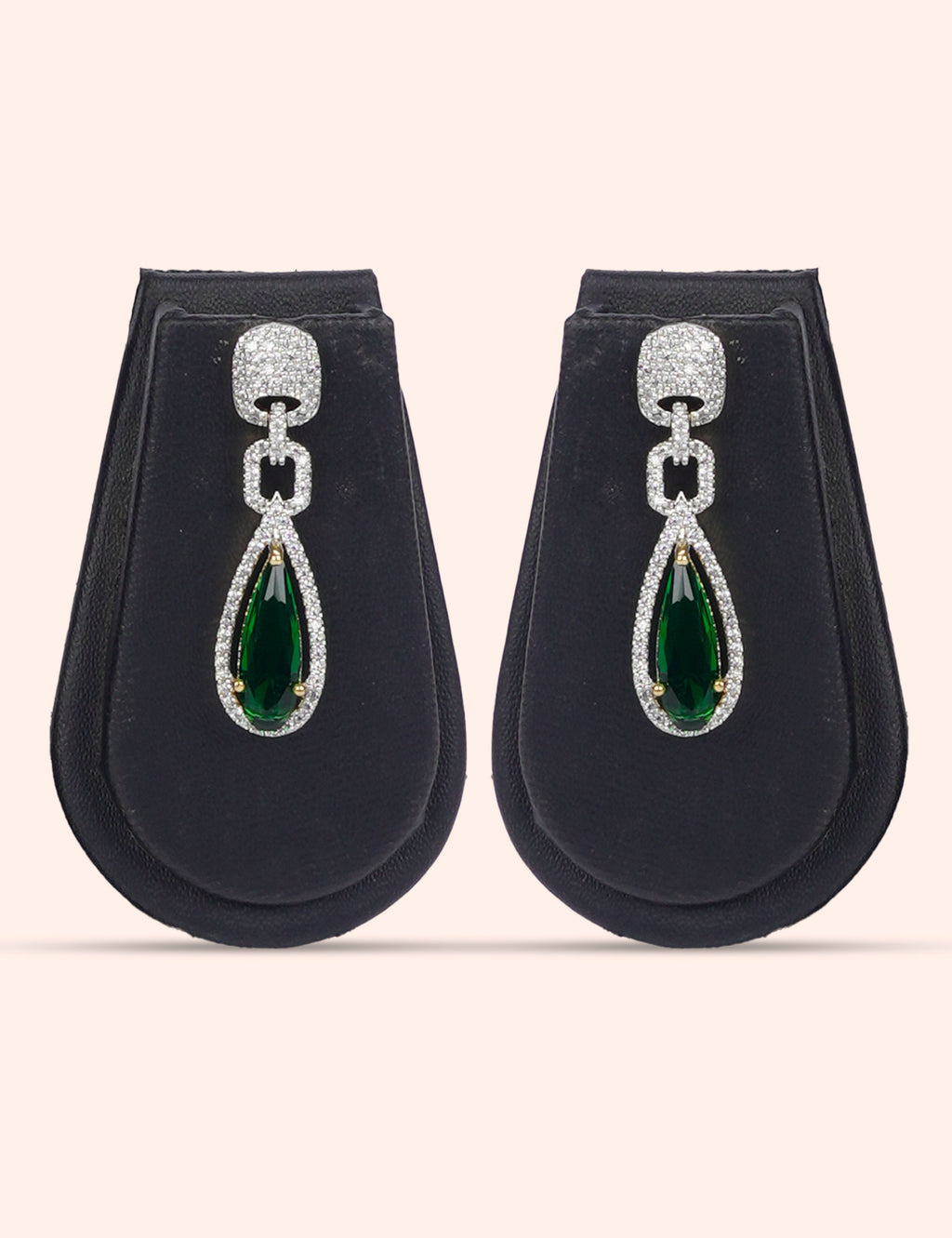Urban Emerald & Zirconia Diamond Statement Set by N Dazzles Designs