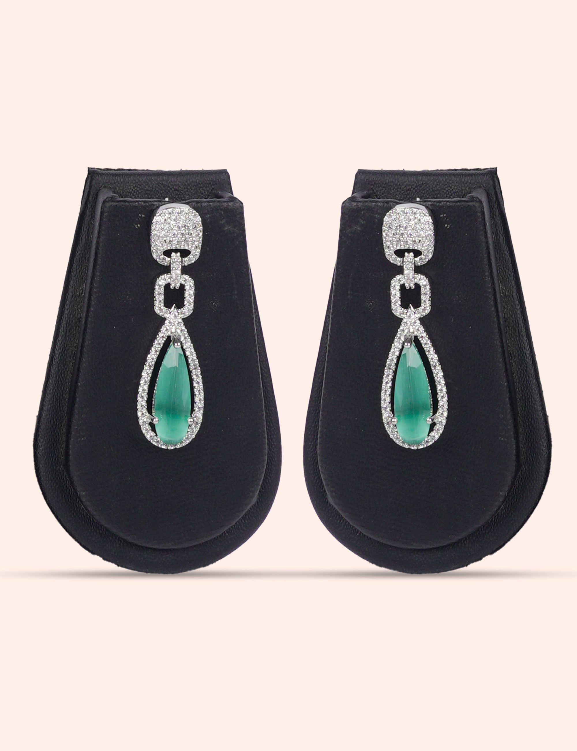 Sea-Glass Sentinel & Zirconia Diamond Statement Set by N Dazzles Designs