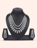 Diamond Rain Layers & Zirconia Diamond Statement Set by N Dazzles Designs