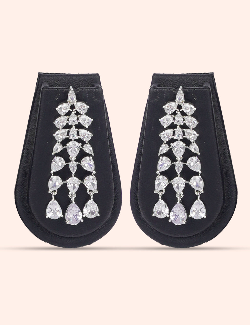 Diamond Rain Layers & Zirconia Diamond Statement Set by N Dazzles Designs