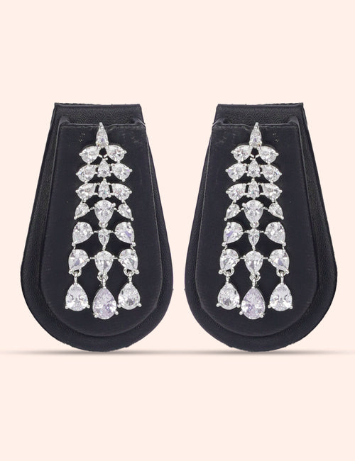 Diamond Rain Layers & Zirconia Diamond Statement Set by N Dazzles Designs