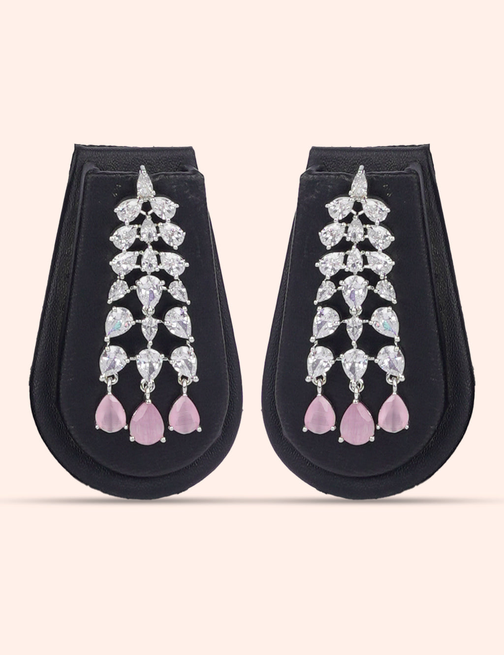 Lunar Orion Fringe & Zirconia Diamond Statement Set by N Dazzles Designs