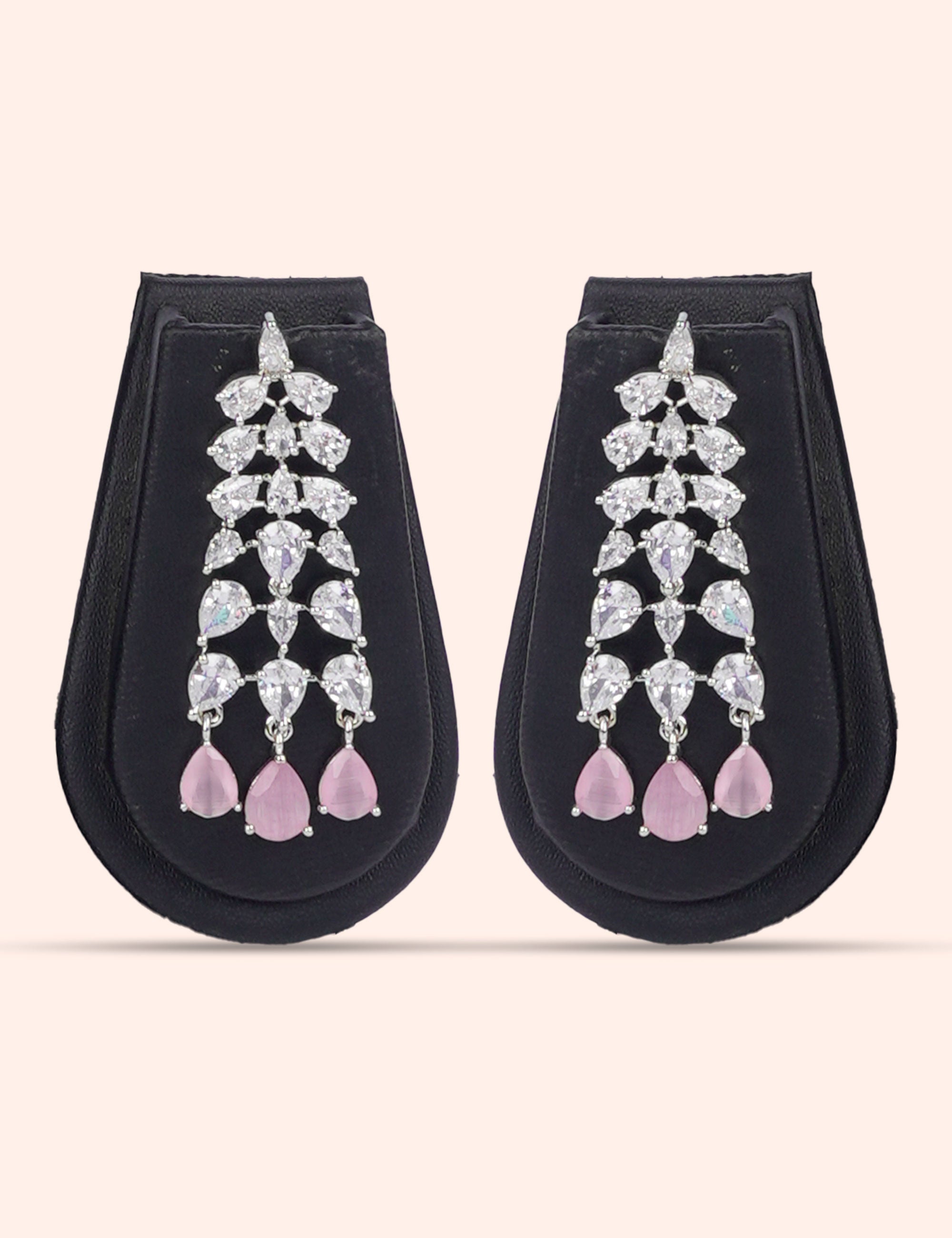 Lunar Orion Fringe & Zirconia Diamond Statement Set by N Dazzles Designs