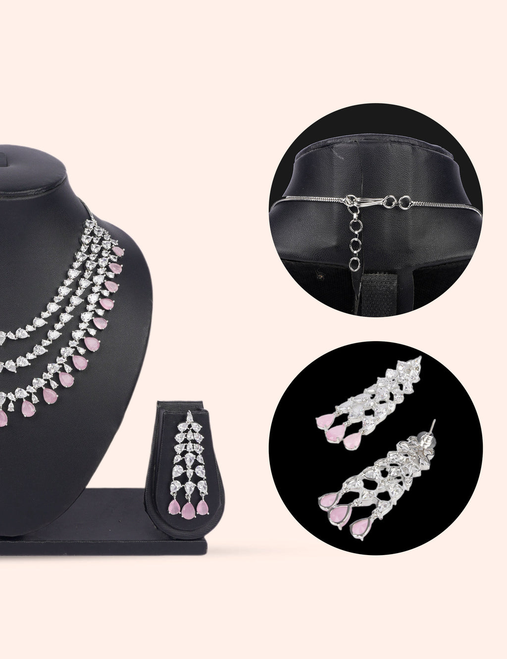 Lunar Orion Fringe & Zirconia Diamond Statement Set by N Dazzles Designs