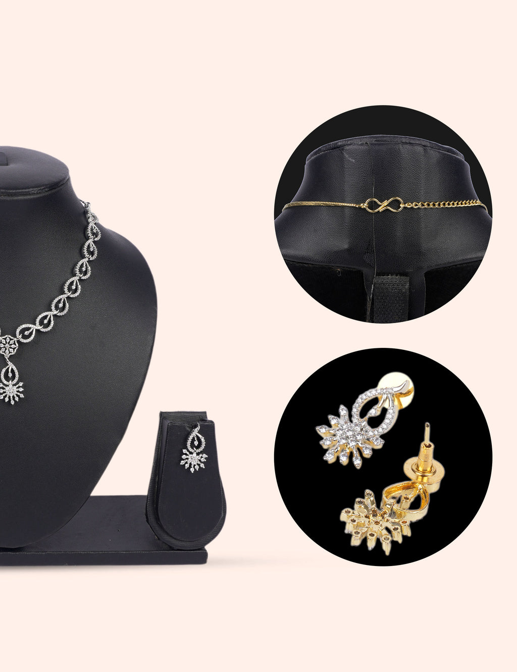 Gilded Tassel & Zirconia Diamond Statement Set by N Dazzles Designs