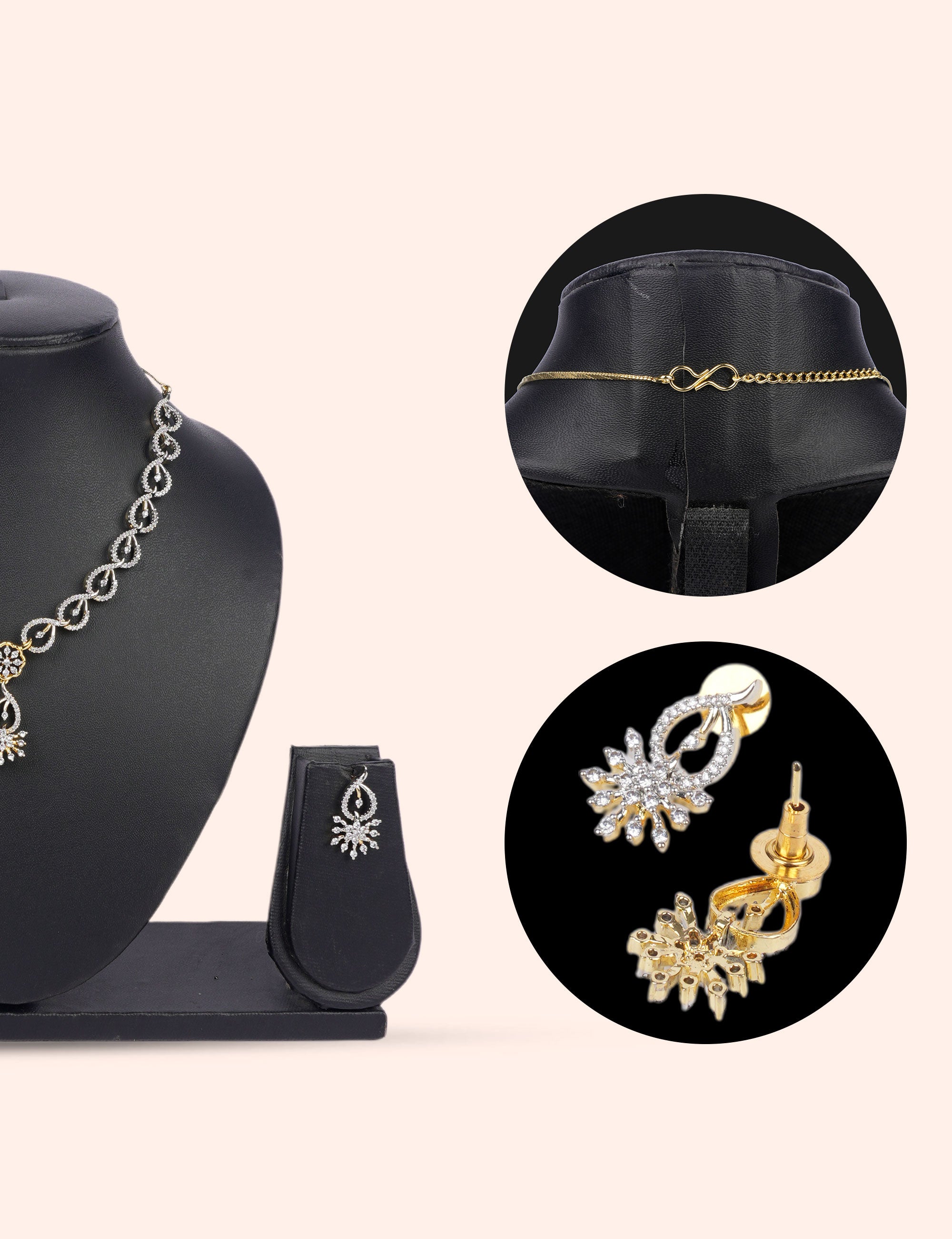 Emerald Citadel & Zirconia Diamond Statement Set by N Dazzles Designs