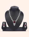 Shahi Ruby Set & Zirconia Diamond Statement Set by N Dazzles Designs