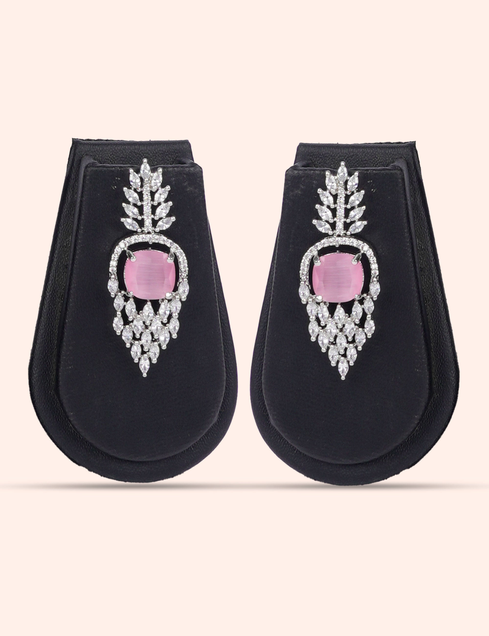 Pink Enchanté & Zirconia Diamond Statement Set by N Dazzles Designs