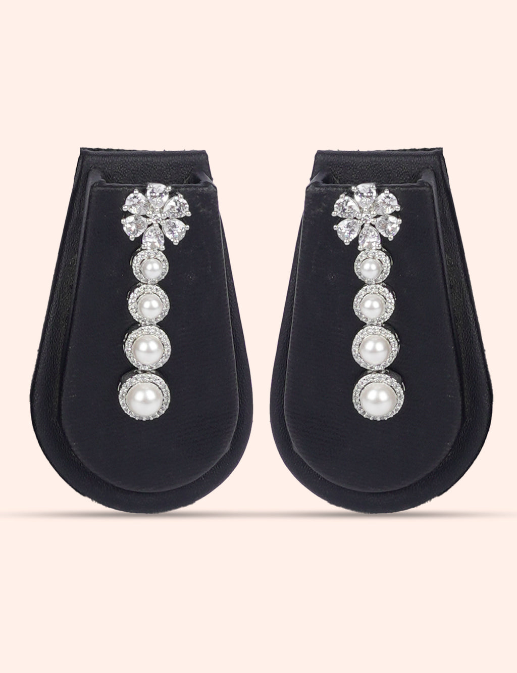 Empress Aura & Zirconia Diamond Statement Set by N Dazzles Designs (the entire is pearl and white ring)