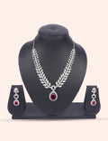 Imperial Red Radiance & Zirconia Diamond Statement Set by N Dazzles Designs