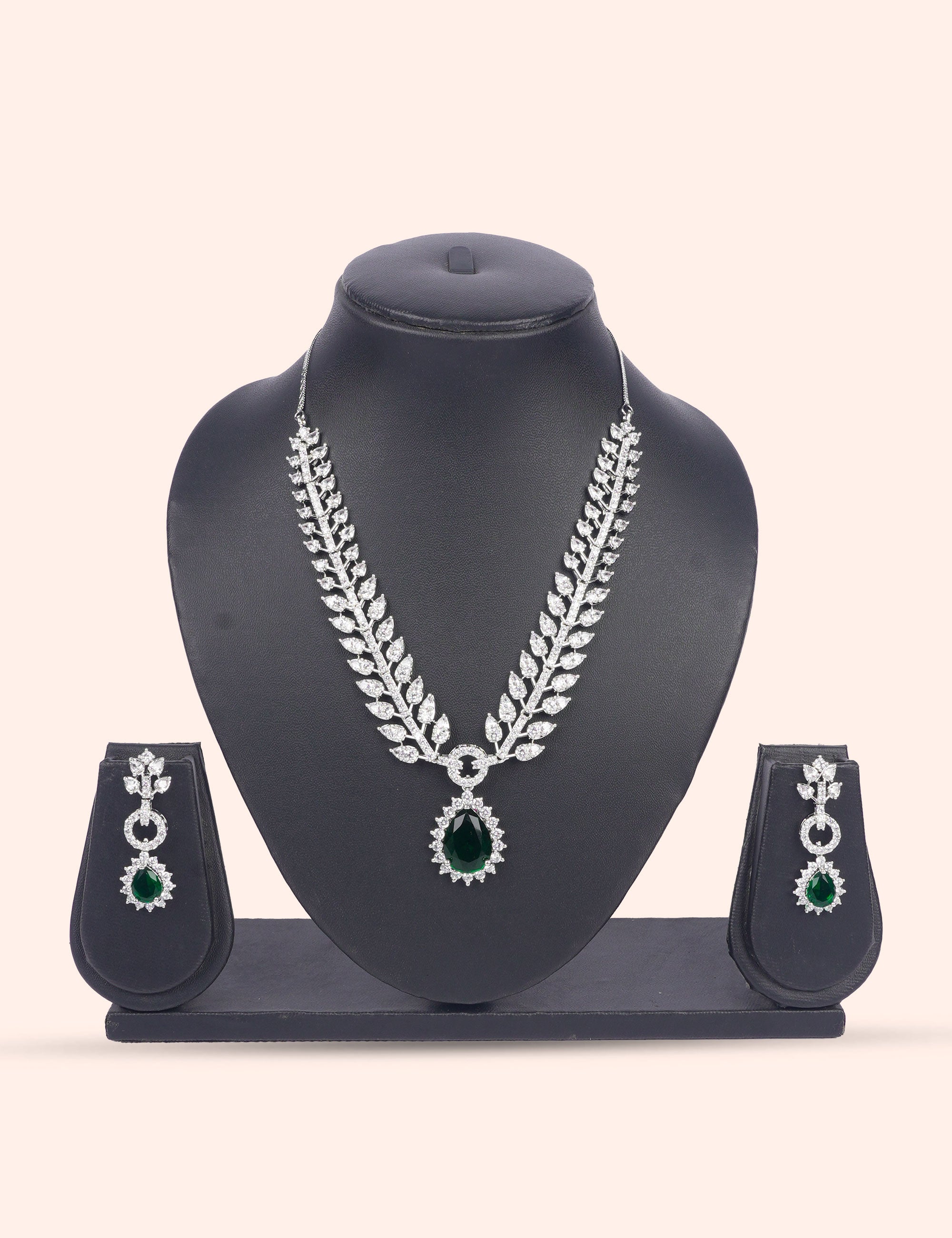 Verdant Queen Collection & Zirconia Diamond Statement Set by N Dazzles Designs
