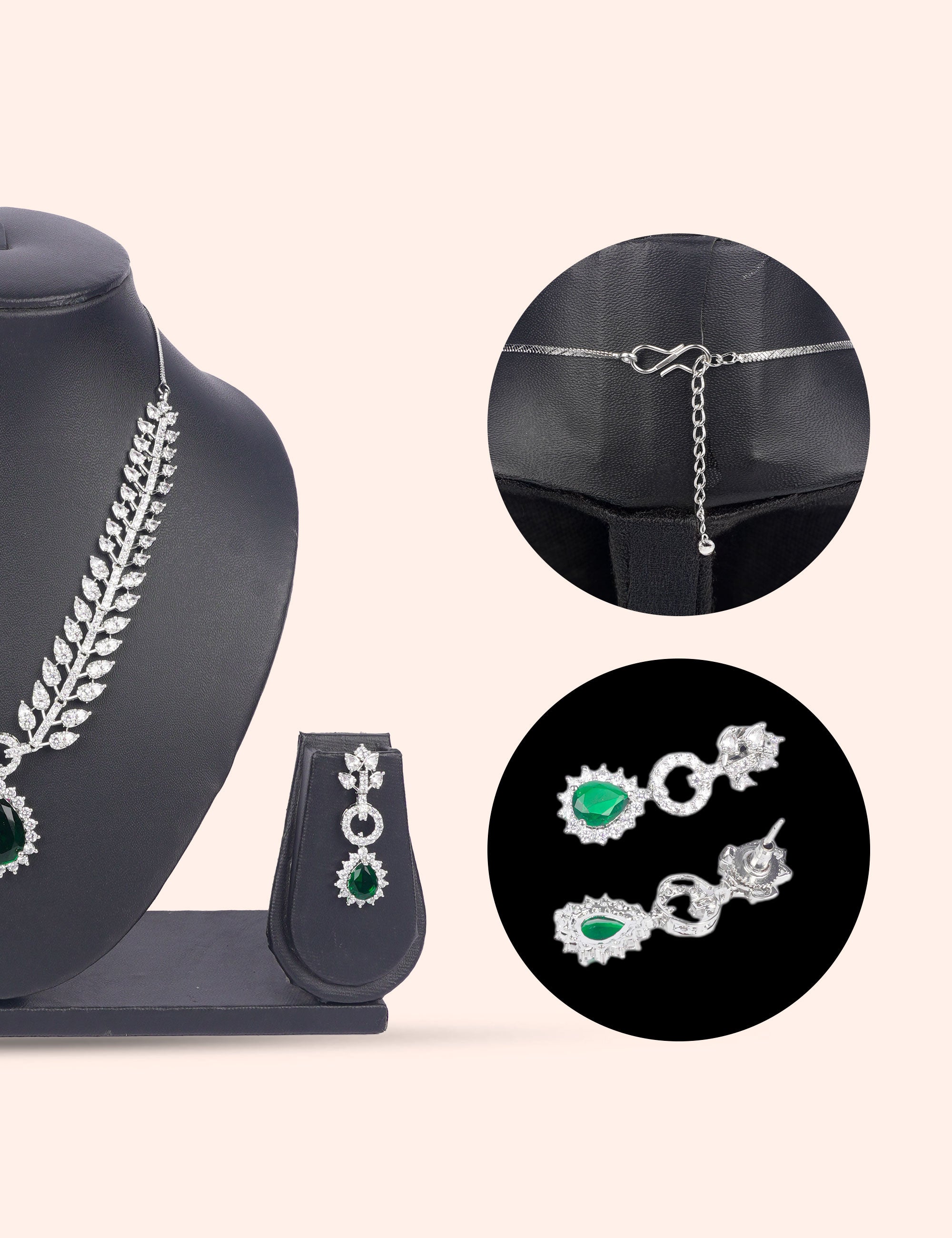 Verdant Queen Collection & Zirconia Diamond Statement Set by N Dazzles Designs