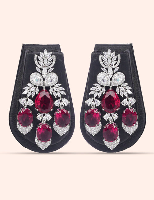 Crimson Empress Set & Zirconia Diamond Statement Set by N Dazzles Designs