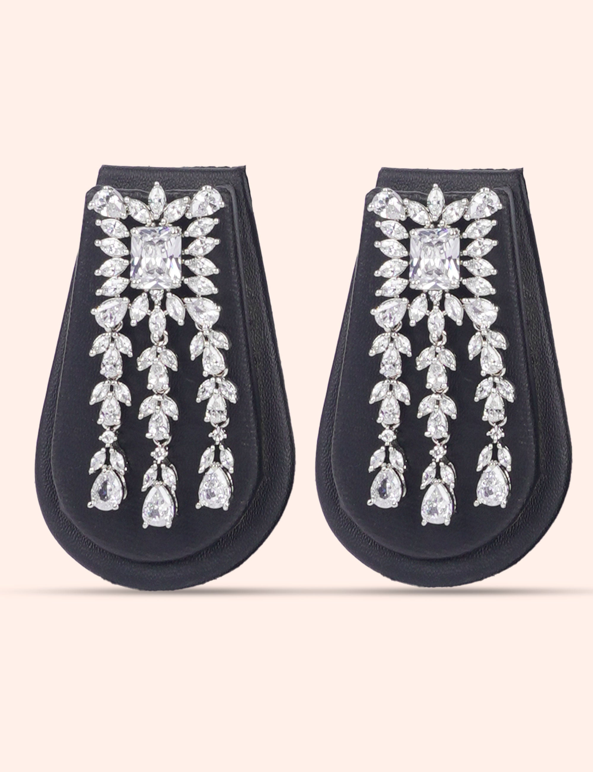 Silver Starfall Set & Zirconia Diamond Statement Set by N Dazzles Designs