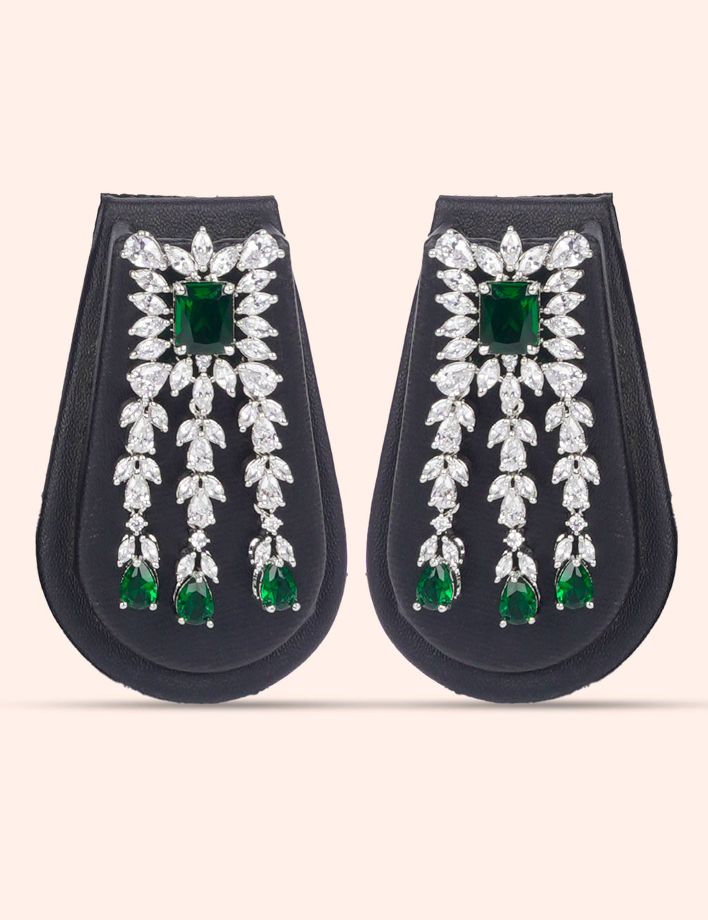 Royal Cascade & Zirconia Diamond Statement Set by N Dazzles Designs
