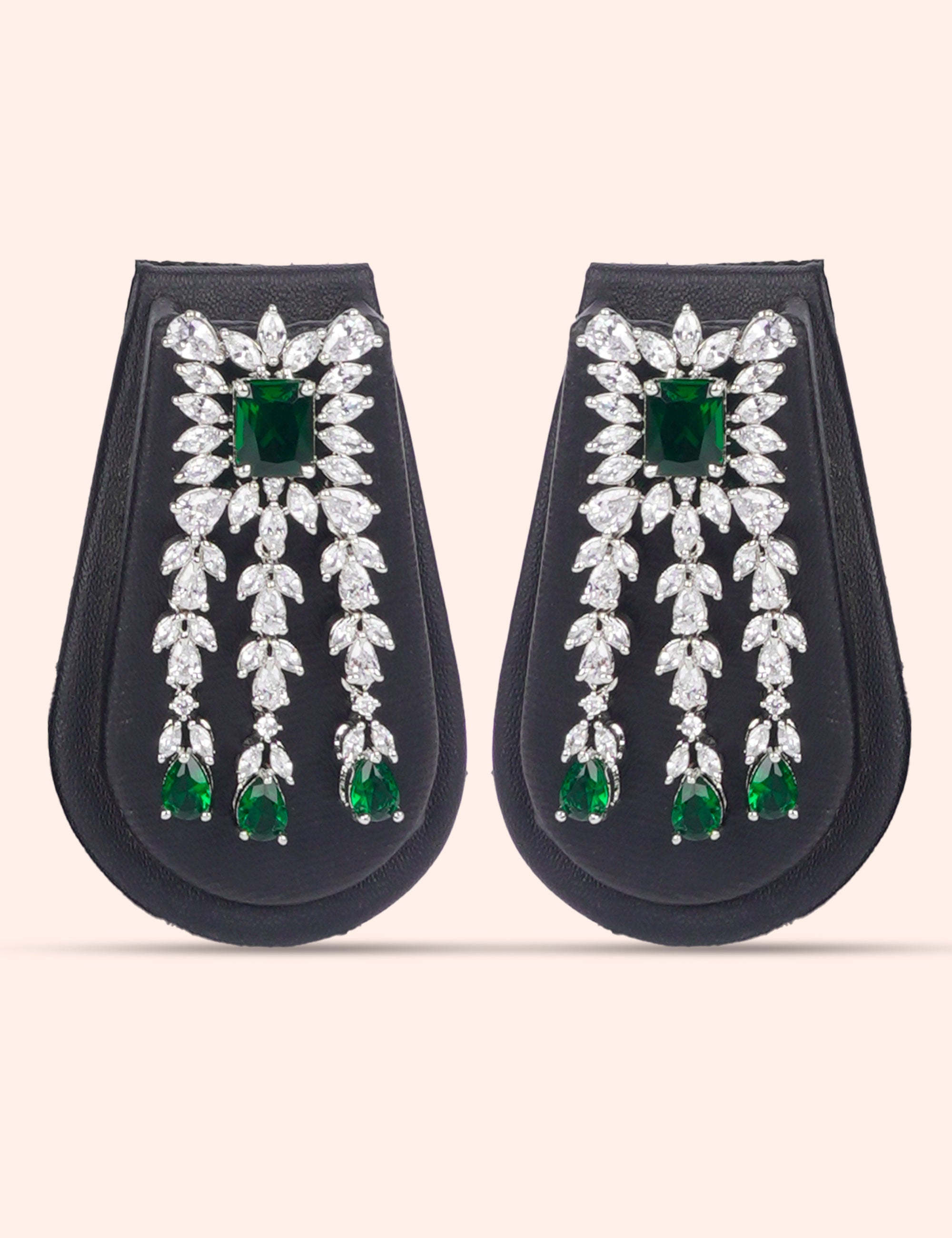 Royal Cascade & Zirconia Diamond Statement Set by N Dazzles Designs
