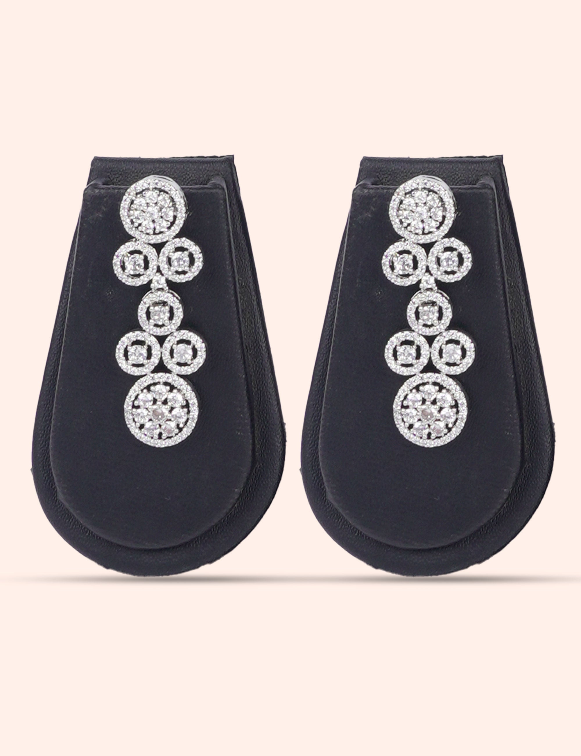 Moonlit Petals & Zirconia Diamond Statement Set by N Dazzles Designs