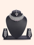 Moonlit Blush Choker& Zirconia Diamond Statement Set by N Dazzles Designs